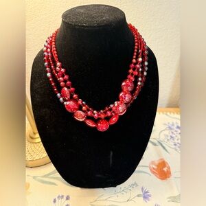 Red Beaded Necklace